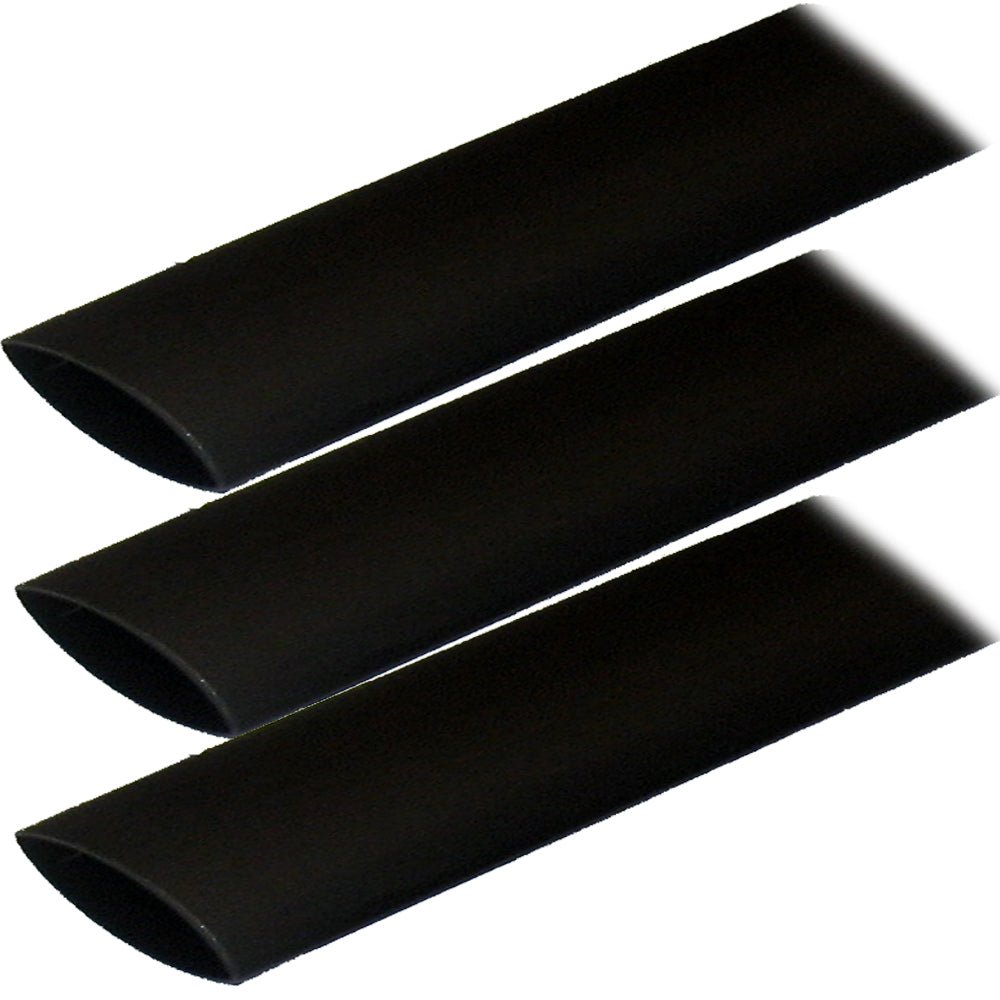 Ancor Adhesive Lined Heat Shrink Tubing (ALT) - 1" x 12" - 3 - Pack - Black - Get Tight Gear