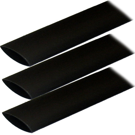 Ancor Adhesive Lined Heat Shrink Tubing (ALT) - 1" x 6" - 3 - Pack - Black - Get Tight Gear