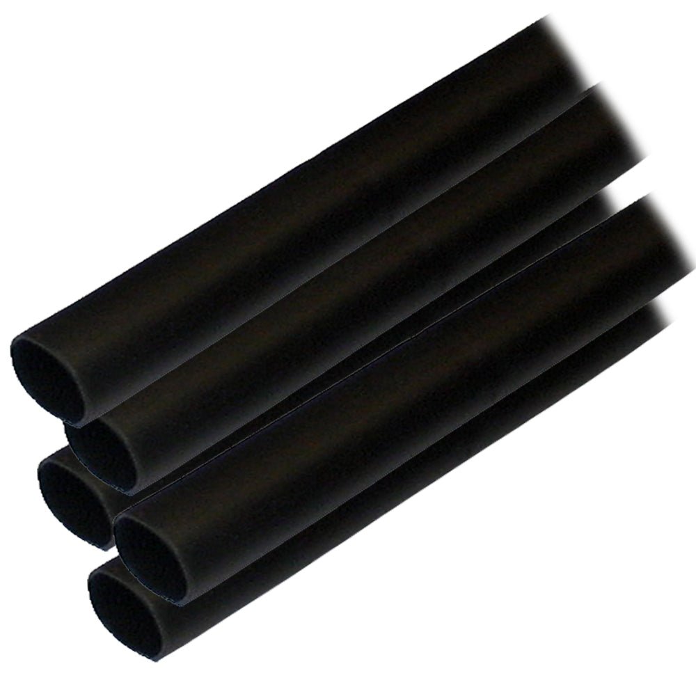 Ancor Adhesive Lined Heat Shrink Tubing (ALT) - 1/2" x 12" - 5 - Pack - Black - Get Tight Gear