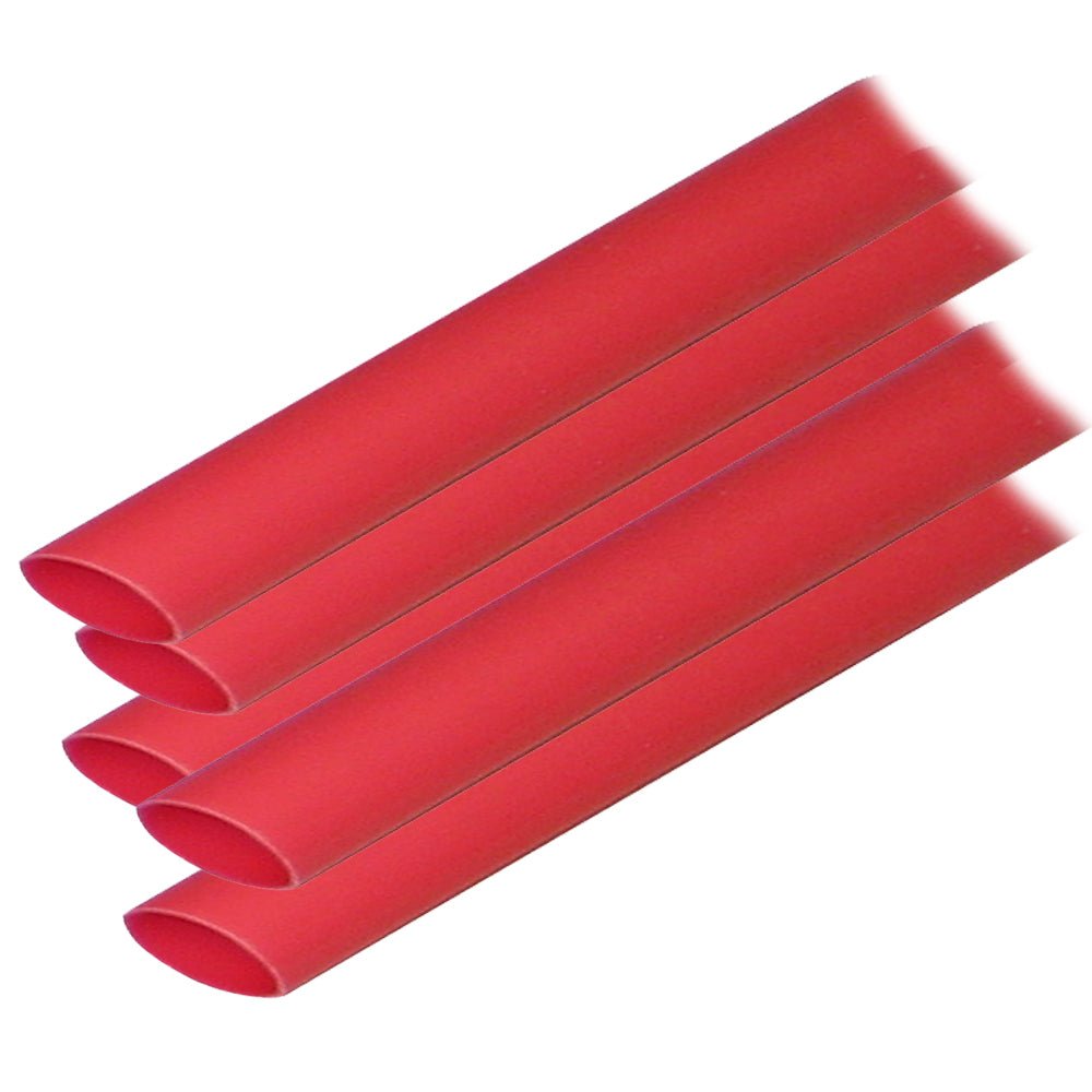 Ancor Adhesive Lined Heat Shrink Tubing (ALT) - 1/2" x 12" - 5 - Pack - Red - Get Tight Gear