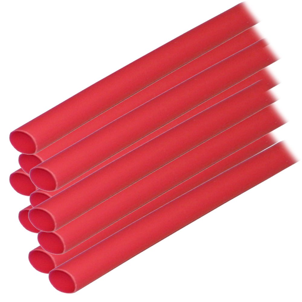 Ancor Adhesive Lined Heat Shrink Tubing (ALT) - 1/4" x 12" - 10 - Pack - Red - Get Tight Gear