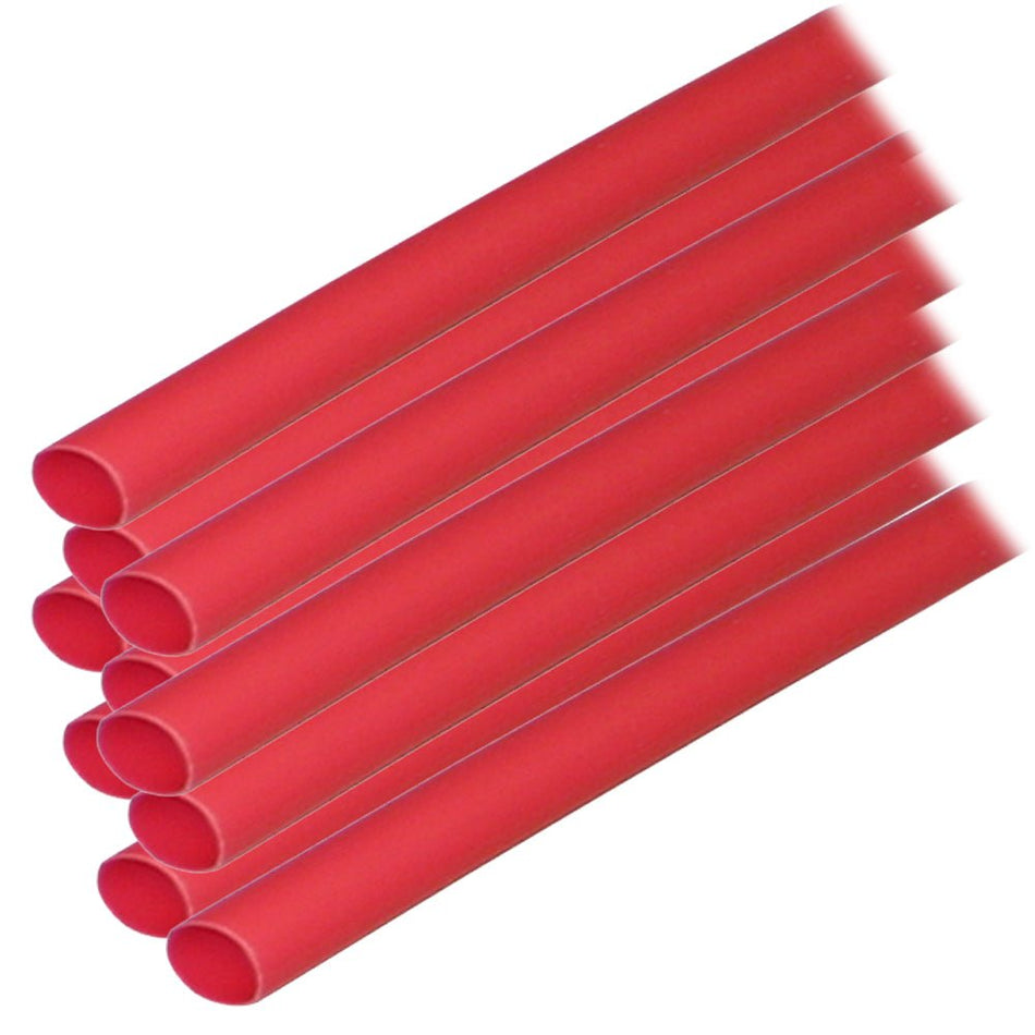 Ancor Adhesive Lined Heat Shrink Tubing (ALT) - 1/4" x 6" - 10 - Pack - Red - Get Tight Gear