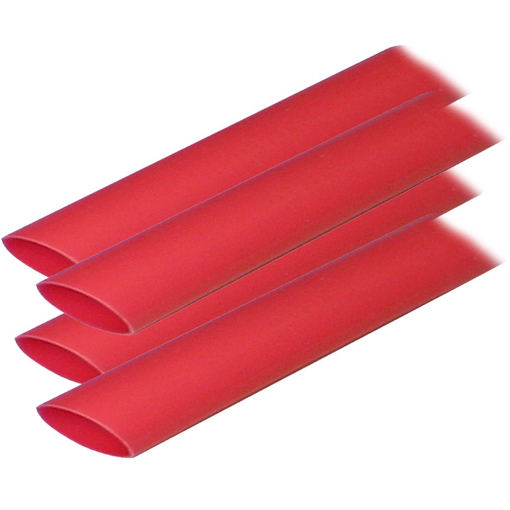 Ancor Adhesive Lined Heat Shrink Tubing (ALT) - 3/4" x 6" - 4 - Pack - Red - Get Tight Gear