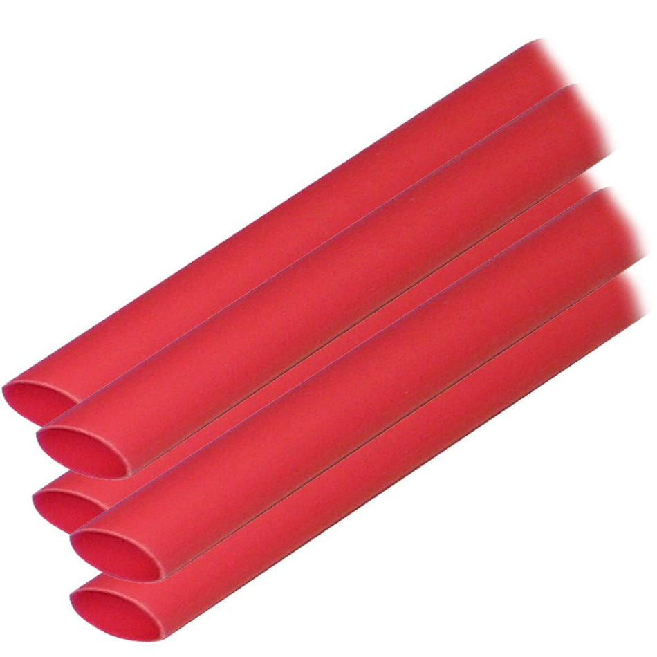 Ancor Adhesive Lined Heat Shrink Tubing (ALT) - 3/8" x 6" - 5 - Pack - Red - Get Tight Gear