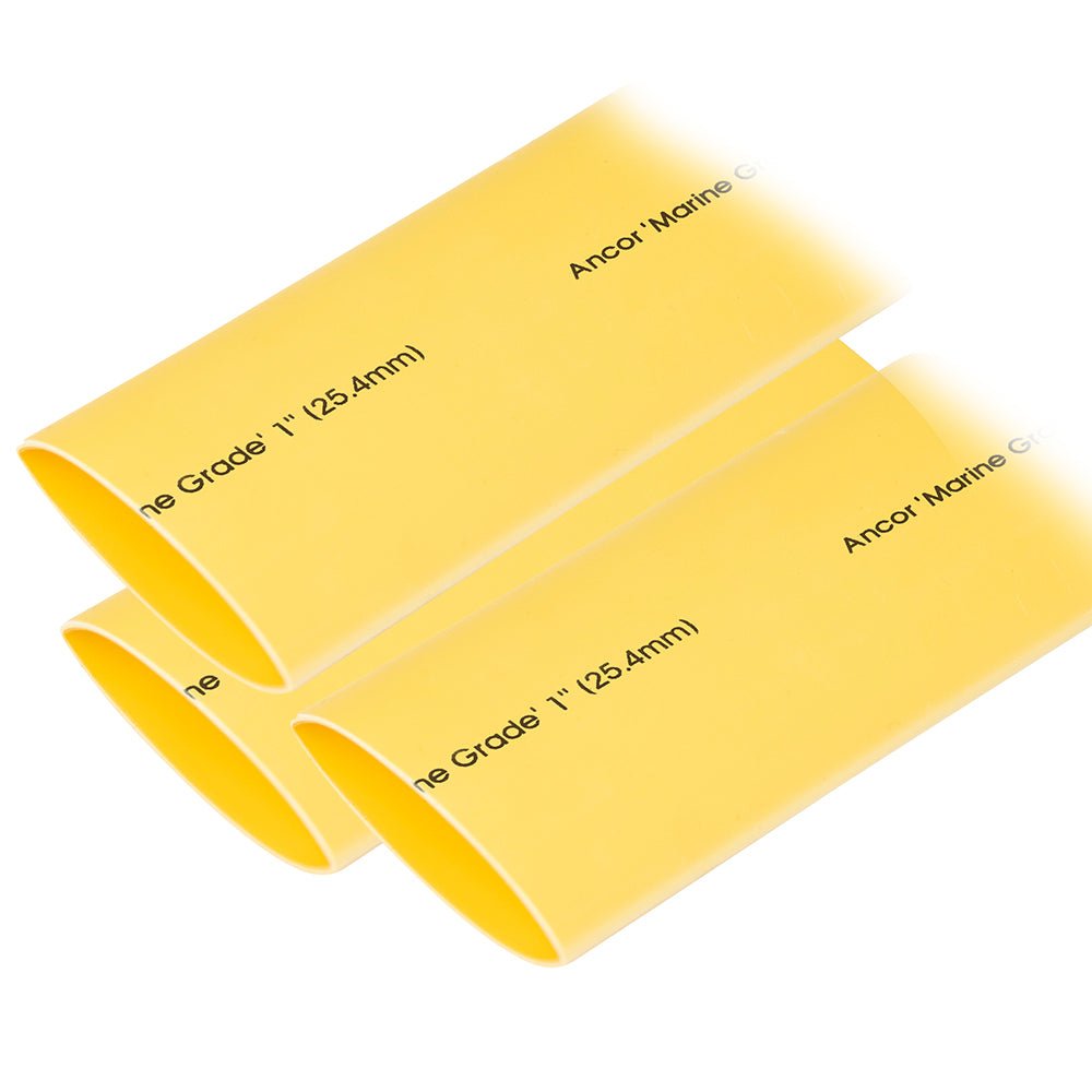 Ancor Heat Shrink Tubing 1" x 12" - Yellow - 3 Pieces - Get Tight Gear