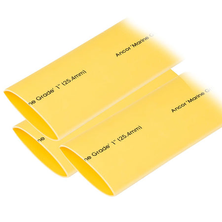 Ancor Heat Shrink Tubing 1" x 12" - Yellow - 3 Pieces - Get Tight Gear