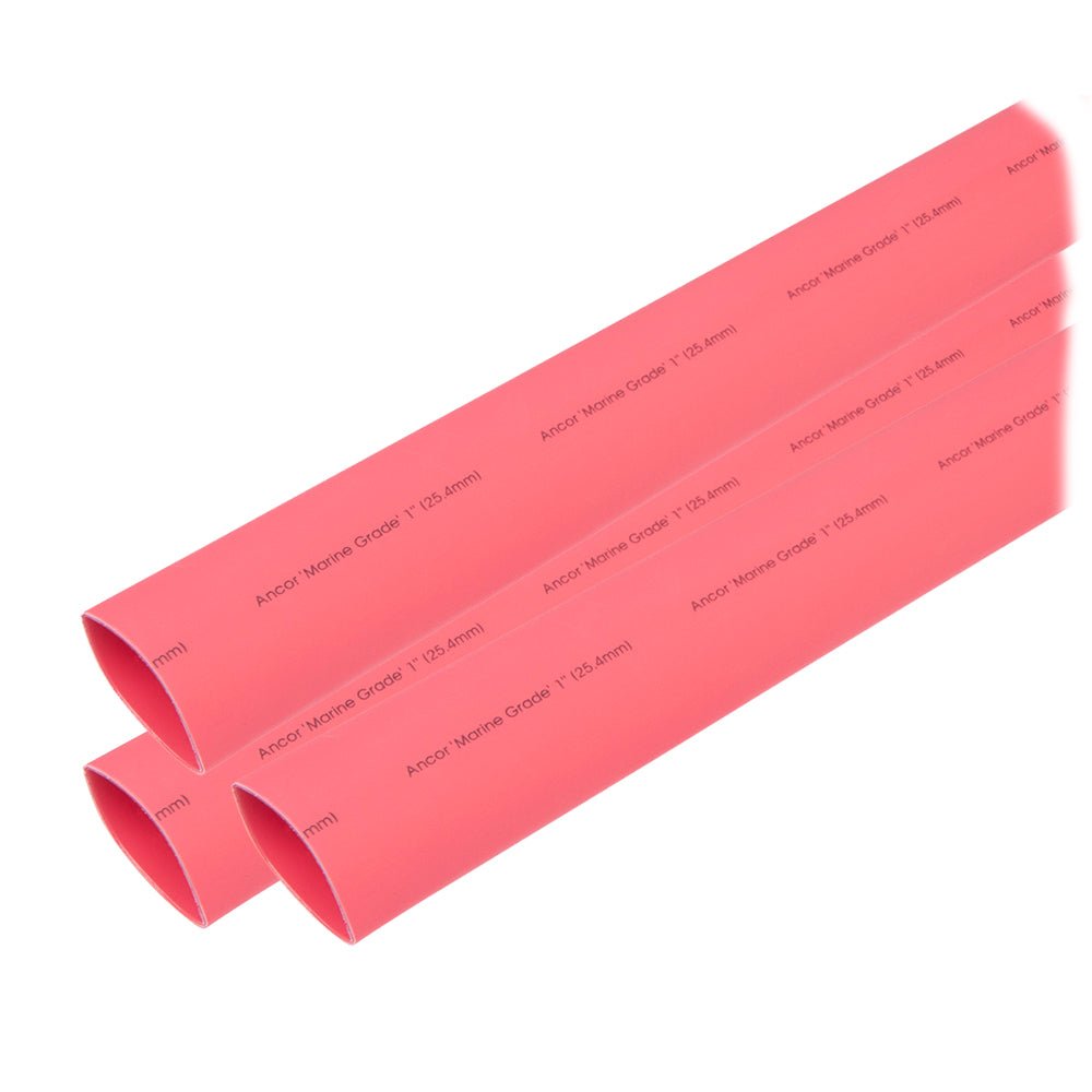 Ancor Heat Shrink Tubing 1" x 3" - Red - 3 Pieces - Get Tight Gear