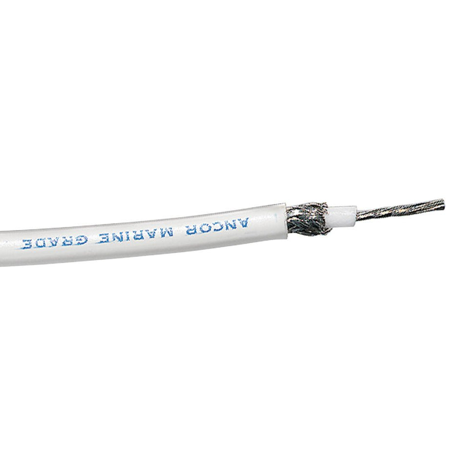 Ancor RG - 213 White Tinned Coaxial Cable - 100' - Get Tight Gear