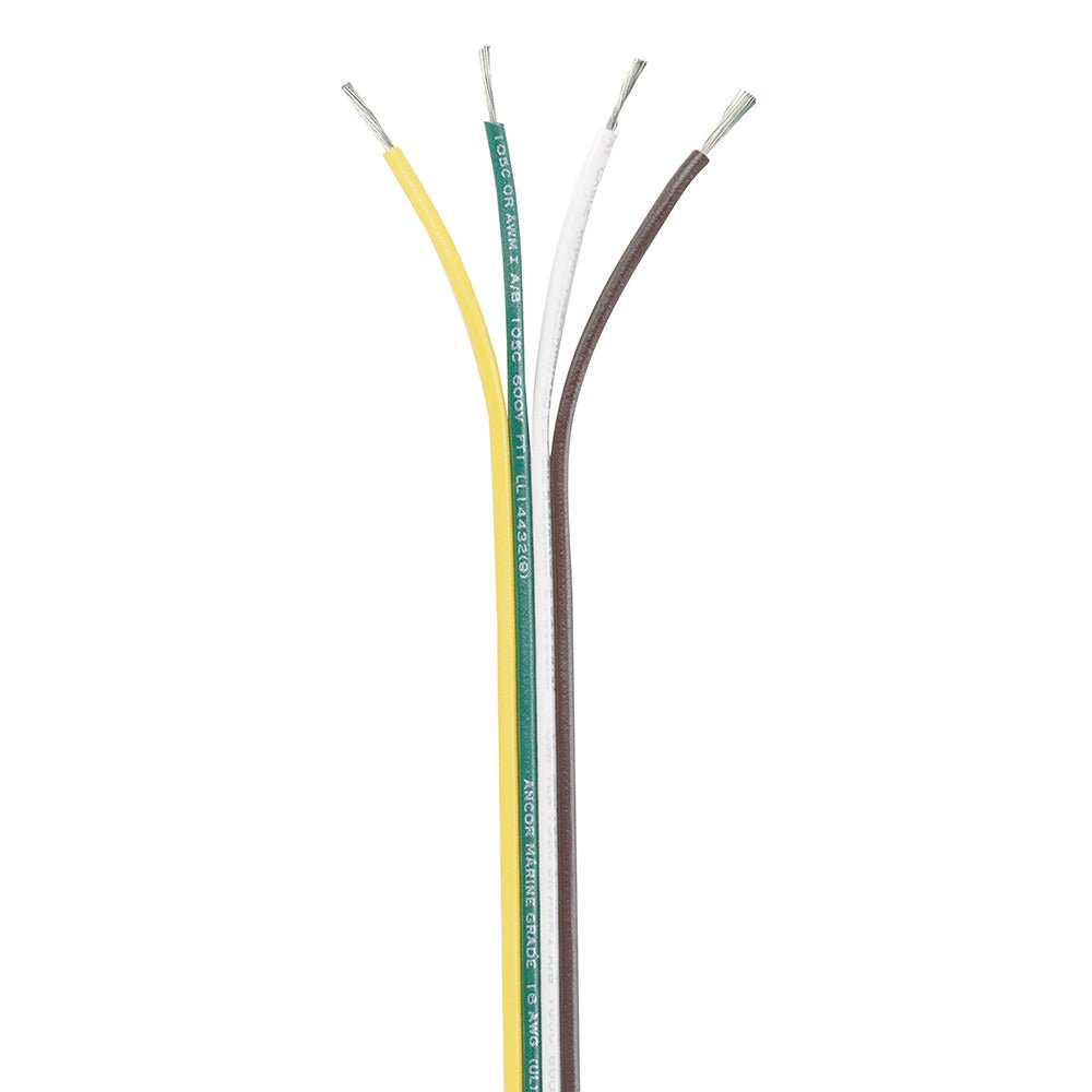 Ancor Ribbon Bonded Cable - 16/4 AWG - Brown/Green/White/Yellow - Flat - 250' - Get Tight Gear