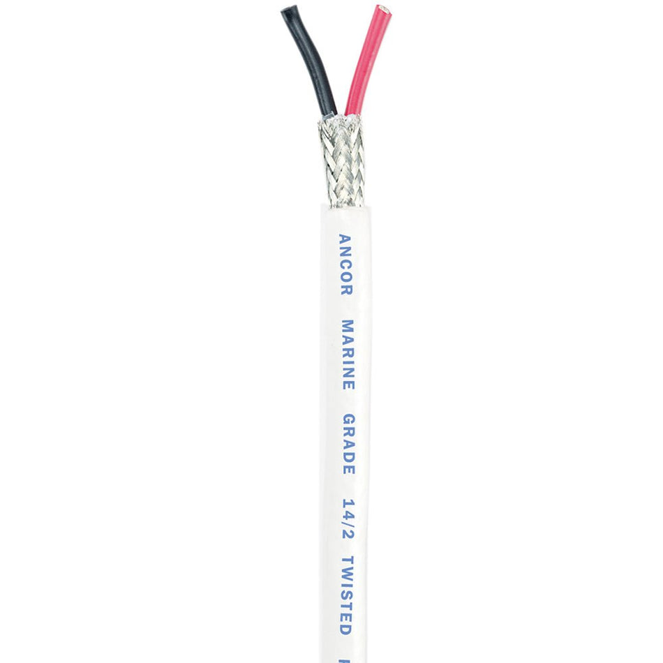 Ancor Twisted Pair w/Shield - 14/2 AWG - Round - Red/Black - 100' - Get Tight Gear