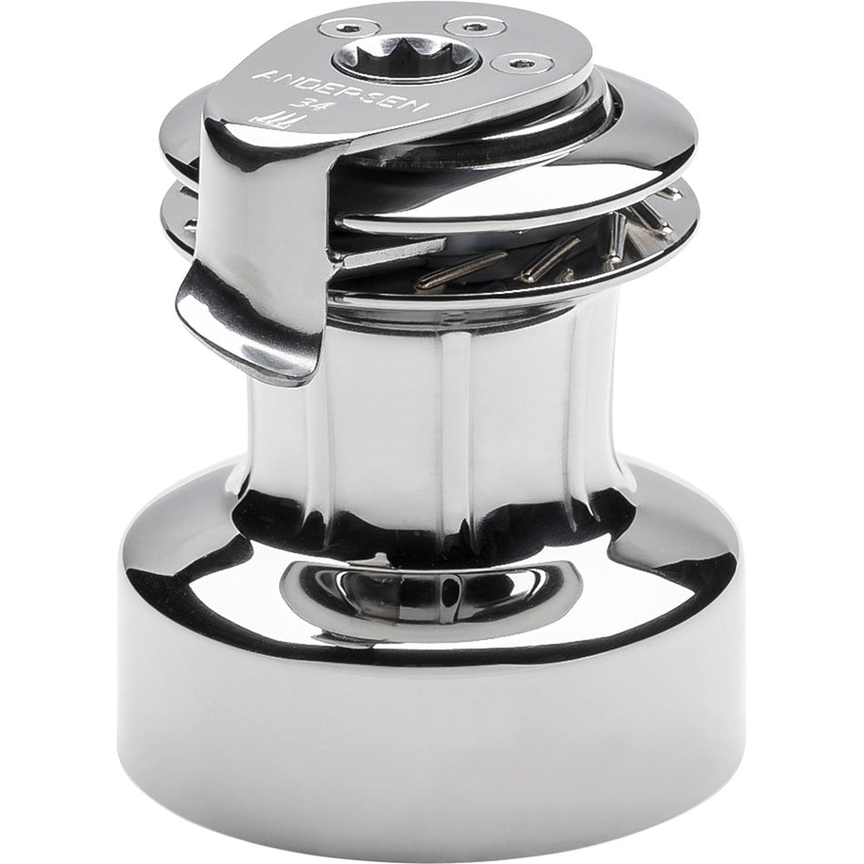 ANDERSEN 34 ST FS - 2 - Speed Self - Tailing Manual Winch - Full Stainless Steel - Get Tight Gear