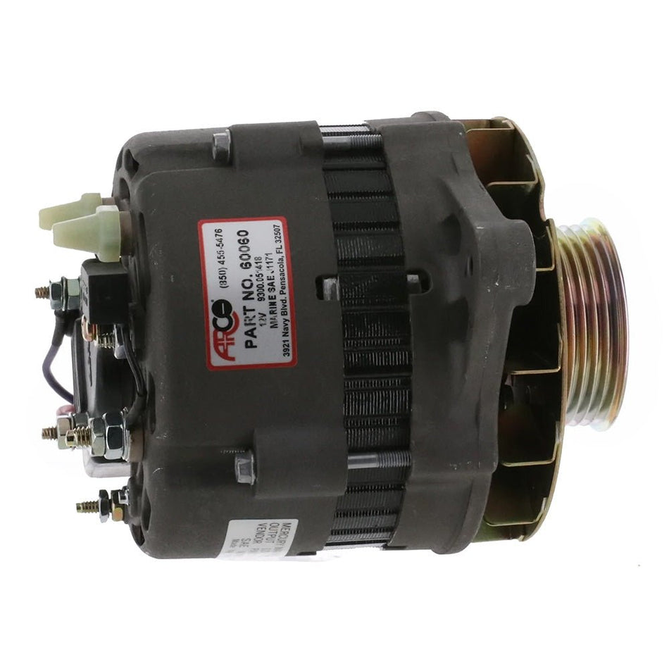 ARCO Marine Premium Replacement Alternator w/Multi - Groove Serpentine Pulley - 12V & 65A - Get Tight Gear