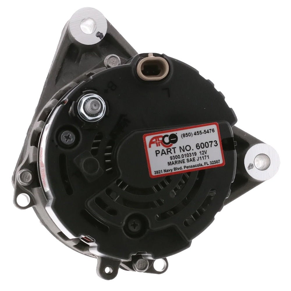 ARCO Marine Premium Replacement Inboard Alternator w/55mm Multi - Groove Pulley - 12V 65A - Get Tight Gear