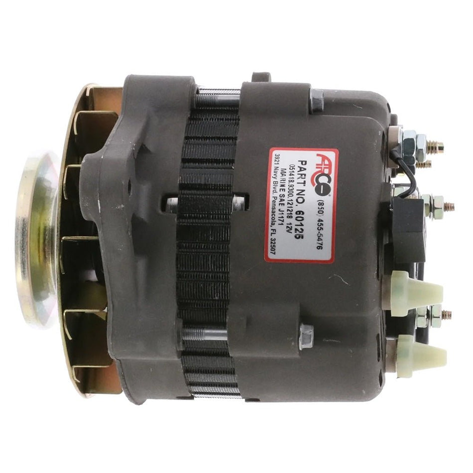 ARCO Marine Premium Replacement Inboard Alternator w/Single Groove Pulley - 12V 55A - Get Tight Gear