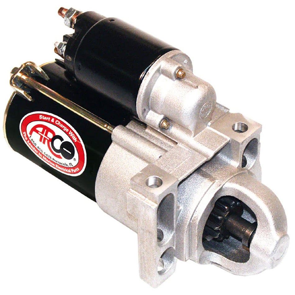ARCO Marine Top Mount Inboard Starter w/Gear Reduction - Counter Clockwise Rotation - Get Tight Gear