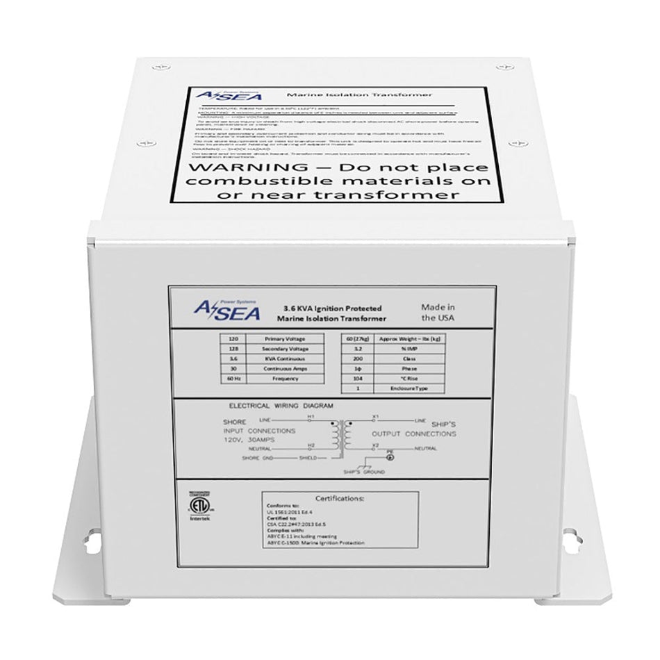 ASEA Power Systems 3.6 kVA Isolation Transformer - Get Tight Gear