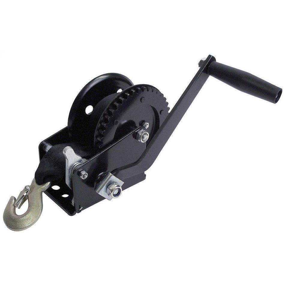 Attwood 1200 lb Single Drive Winch - 2" x 20' Nylon Strap - Get Tight Gear