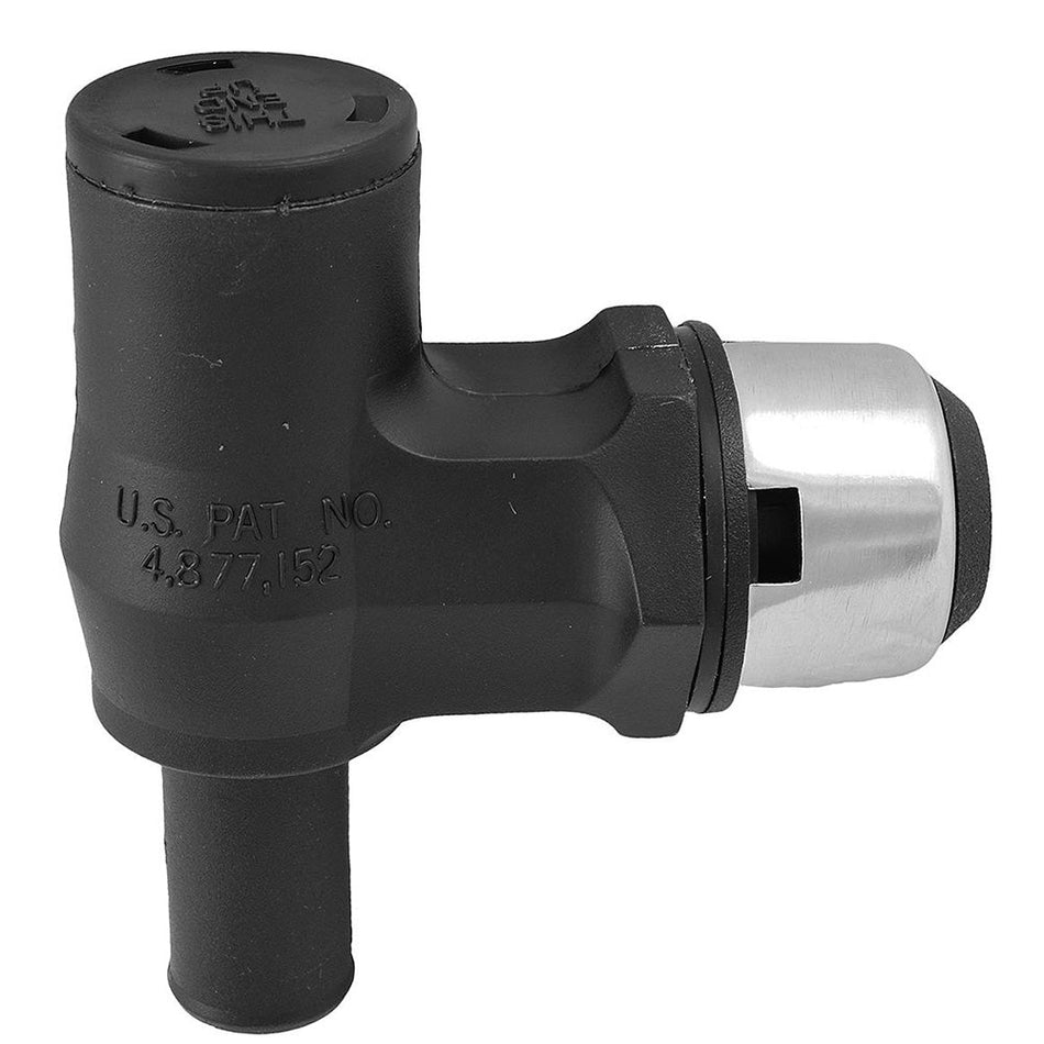 Attwood 90 P - Trap Fuel Tank Vent - Black w/Stainless Steel Trim Cover - Get Tight Gear