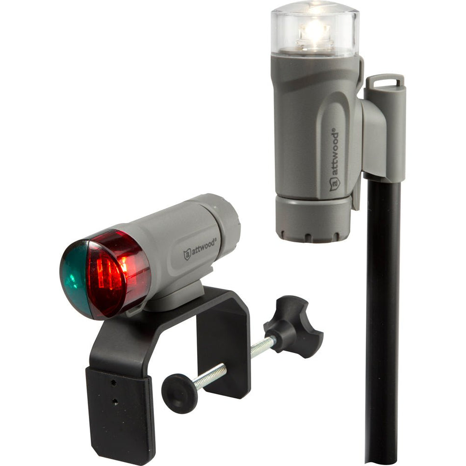 Attwood Clamp - On Portable LED Light Kit - Marine Gray - Get Tight Gear
