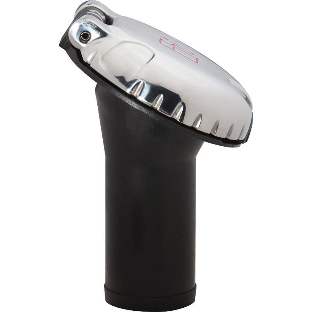 Attwood Deck Fill f/Carbon Canister System - Angled Body & Scalloped Stainless Steel Cap - Get Tight Gear