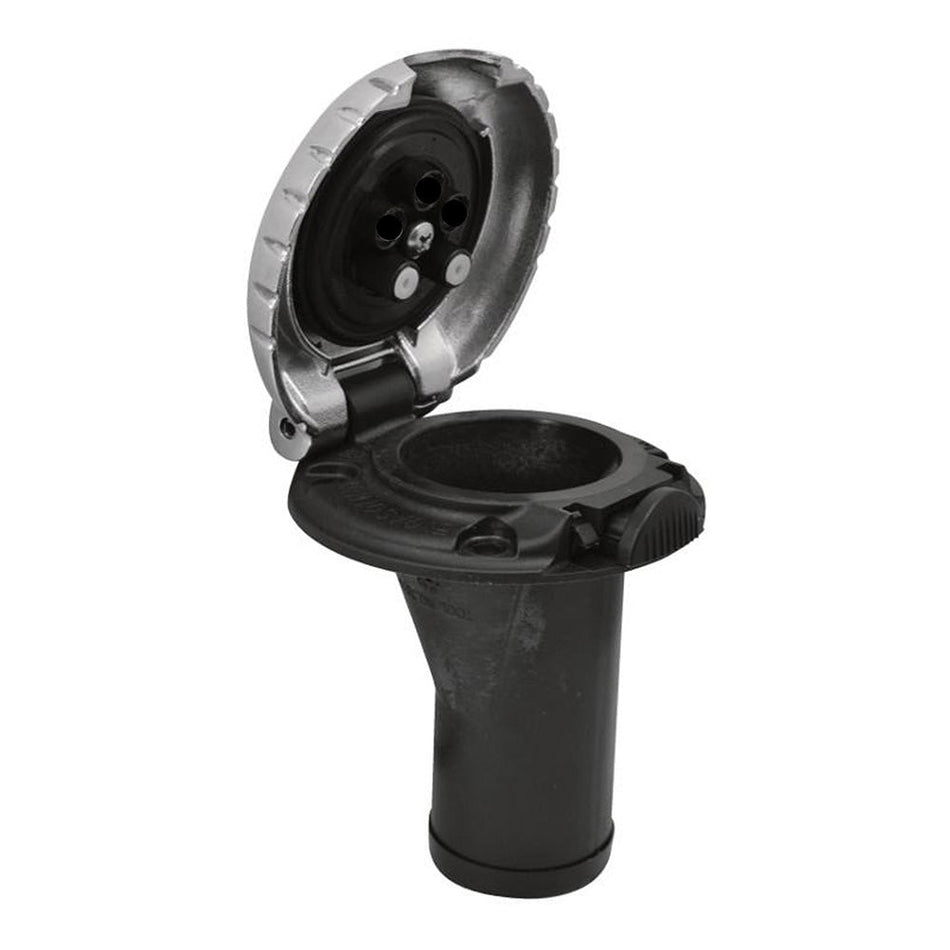 Attwood Deck Fill f/Carbon Canister System - Straight Body & Scalloped Chrome Cap - Get Tight Gear