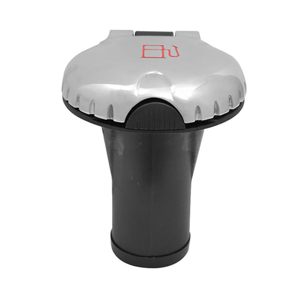 Attwood Deck Fill f/Carbon Canister System - Straight Body & Scalloped Chrome Cap - Get Tight Gear