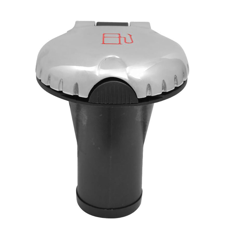 Attwood Deck Fill f/Carbon Canister System - Straight Body & Scalloped Stainless Steel Cap - Get Tight Gear
