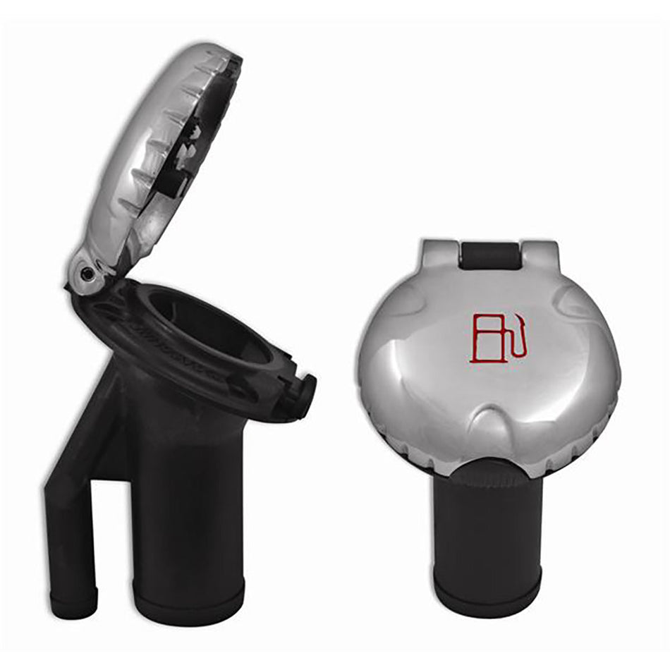 Attwood Deck Fill f/Pressure Relief Systems - Angled Body & Scalloped Stainless Steel Cap - Get Tight Gear