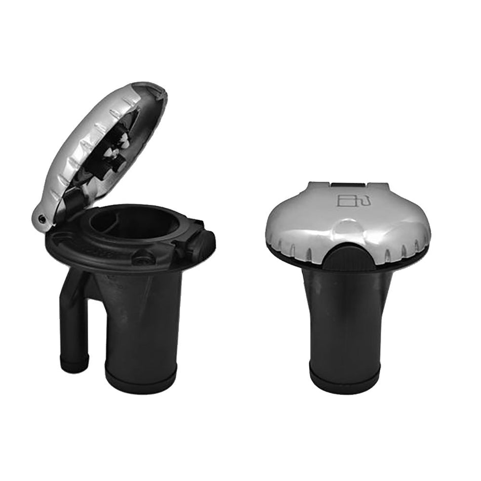 Attwood Deck Fill f/Pressure Relief Systems - Straight Body & Scalloped Stainless Steel Cap - Get Tight Gear