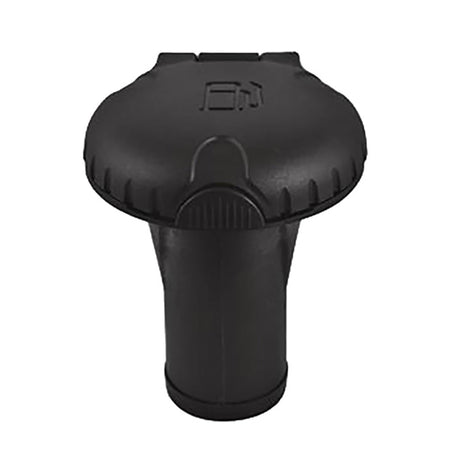 Attwood Deck Fills f/Pressure Relief Systems - Straight Body - Scalloped Black Plastic Cap - Get Tight Gear
