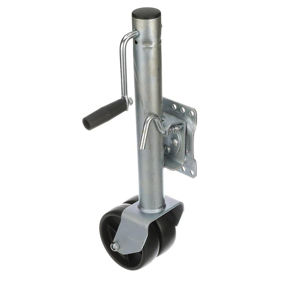 Attwood Fold - Up Trailer Jack - 1500 lb Capacity - Dual Wheel - Get Tight Gear