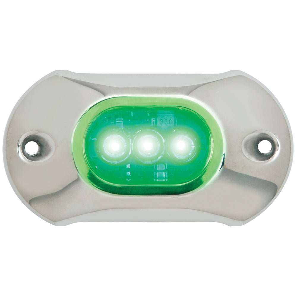 Attwood Light Armor Underwater LED Light - 3 LEDs - Green - Get Tight Gear