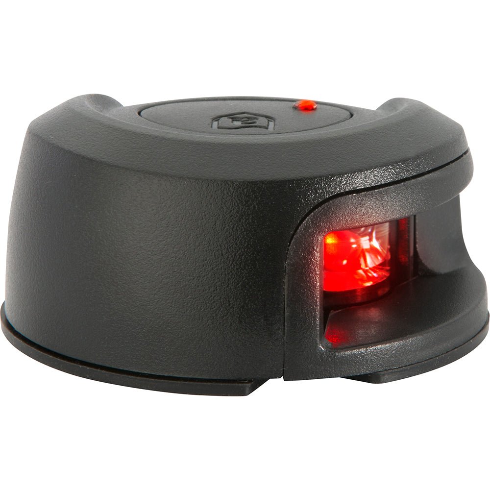 Attwood LightArmor Deck Mount Navigation Light - Black Composite - Port (red) - 2NM - Get Tight Gear