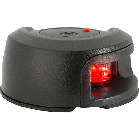 Attwood LightArmor Deck Mount Navigation Light - Black Composite - Port (red) - 2NM - Get Tight Gear