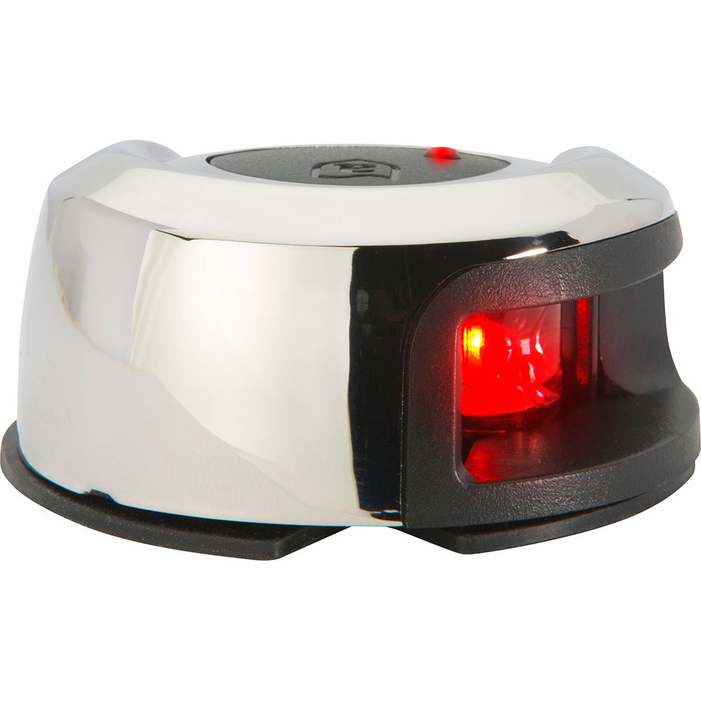 Attwood LightArmor Deck Mount Navigation Light - Stainless Steel - Port (red) - 2NM - Get Tight Gear