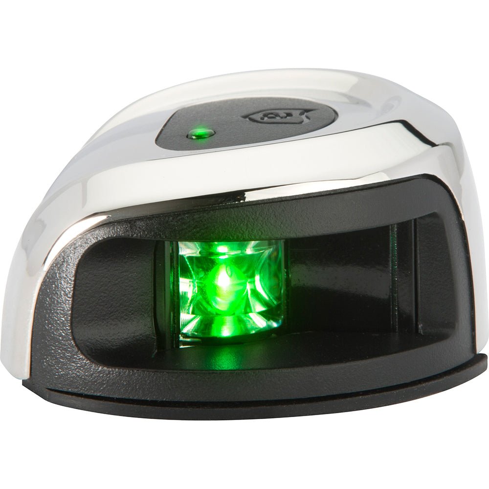 Attwood LightArmor Deck Mount Navigation Light - Stainless Steel - Starboard (green) - 2NM - Get Tight Gear