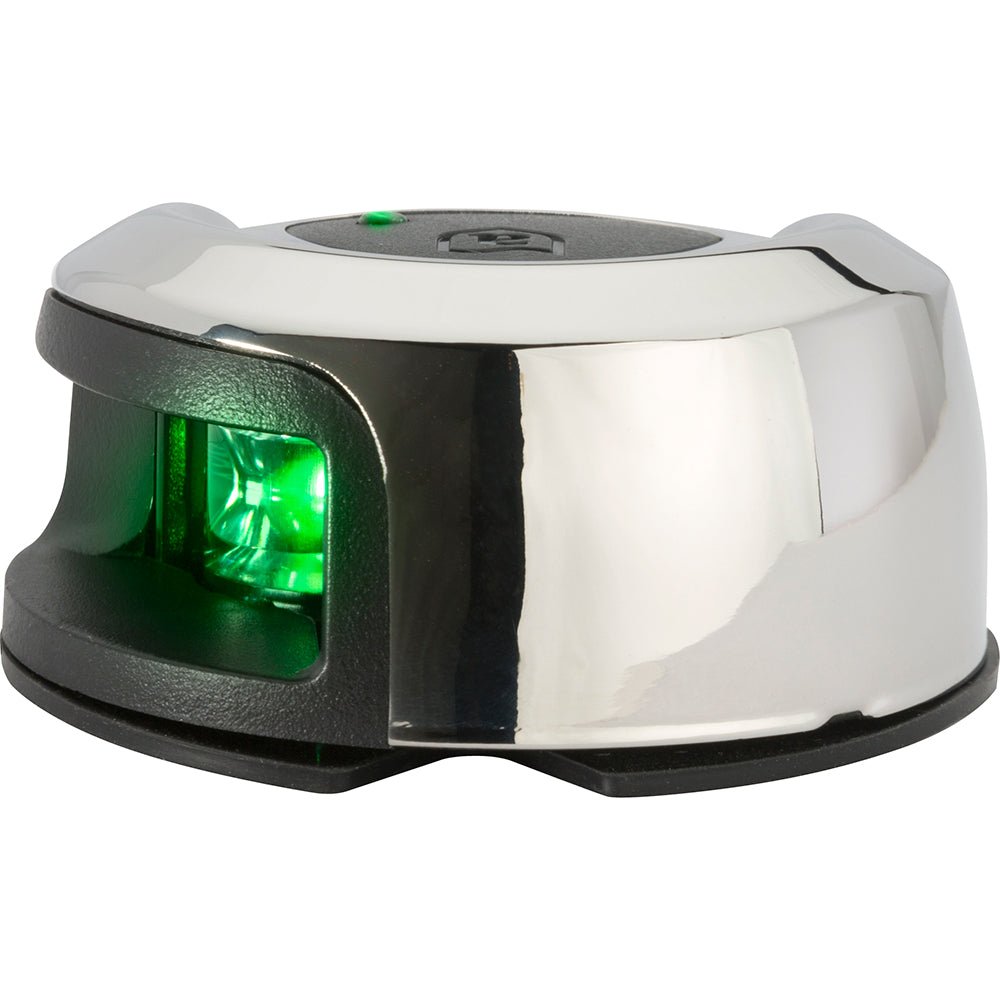 Attwood LightArmor Deck Mount Navigation Light - Stainless Steel - Starboard (green) - 2NM - Get Tight Gear