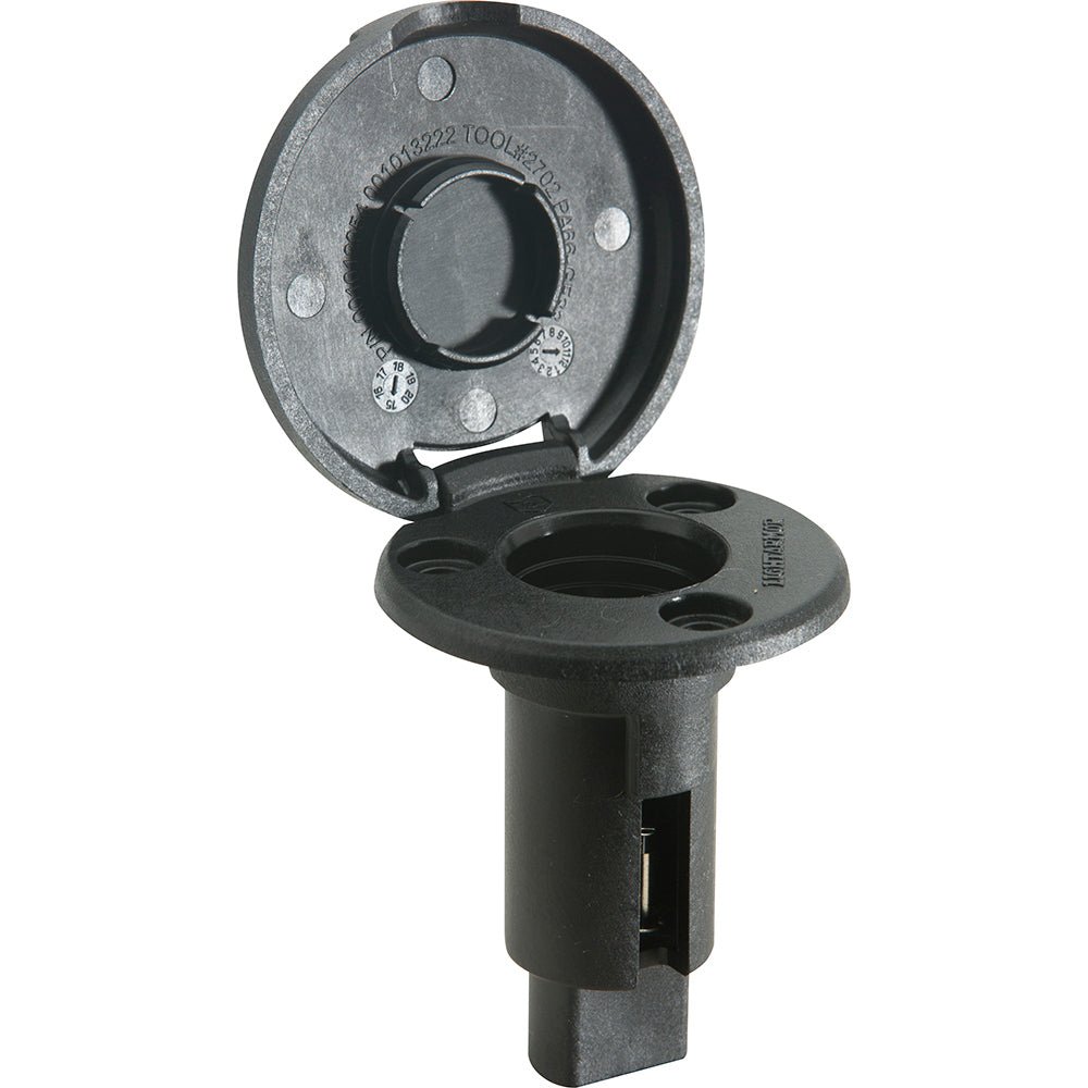 Attwood LightArmor Plug - In Base - 2 Pin - Black - Round - Get Tight Gear
