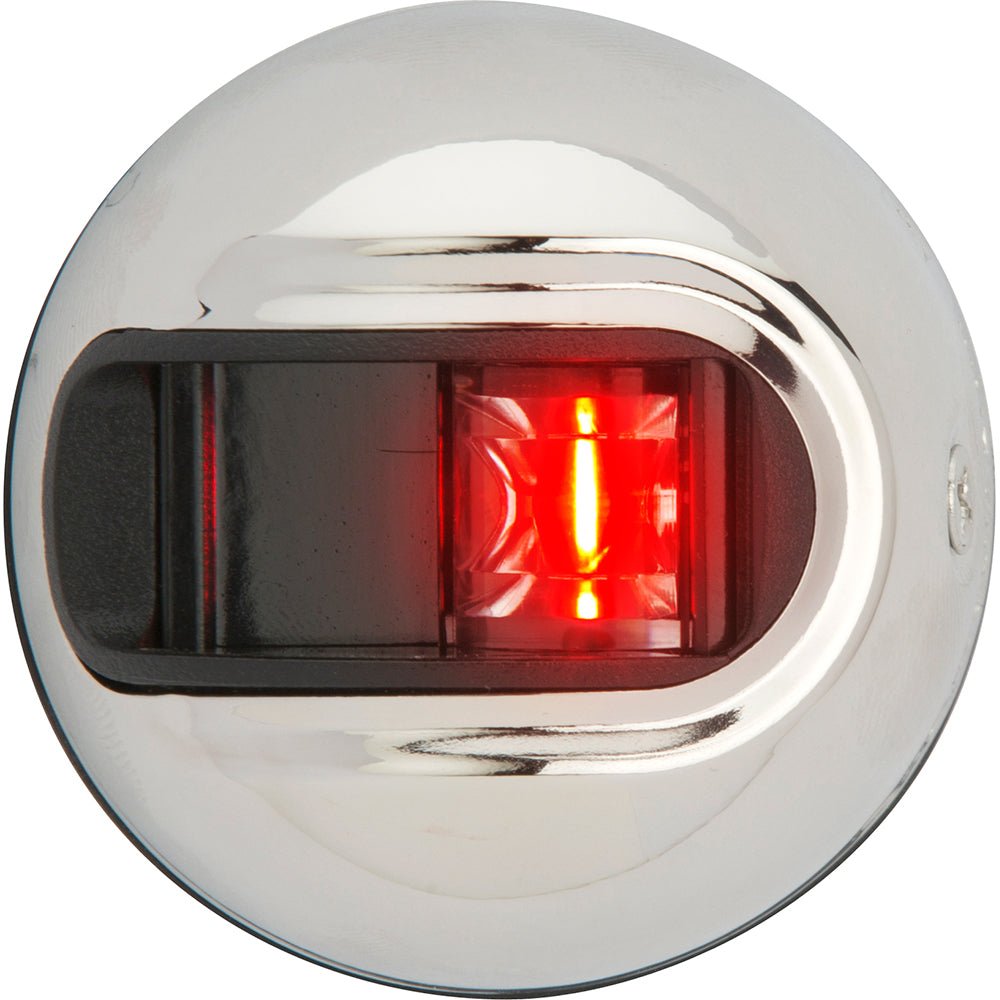 Attwood LightArmor Vertical Surface Mount Navigation Light - Port (red) - Stainless Steel - 2NM - Get Tight Gear