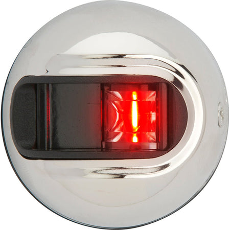 Attwood LightArmor Vertical Surface Mount Navigation Light - Port (red) - Stainless Steel - 2NM - Get Tight Gear