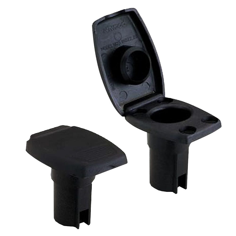 Attwood Oval 2 - Pin Base f/Angled Pole - Black - Get Tight Gear