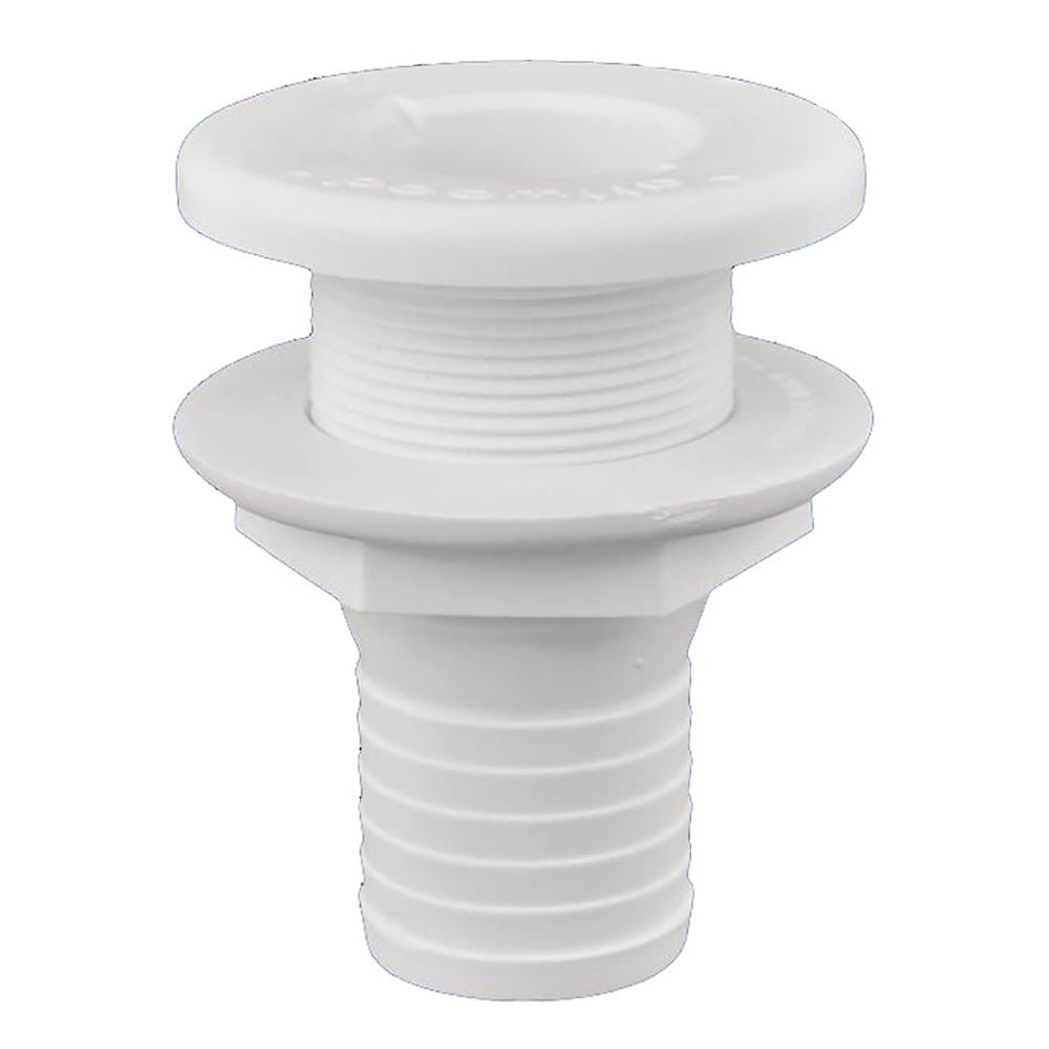Attwood Plastic Thru - Hull Fitting - 1 - 1/2" - White - Get Tight Gear