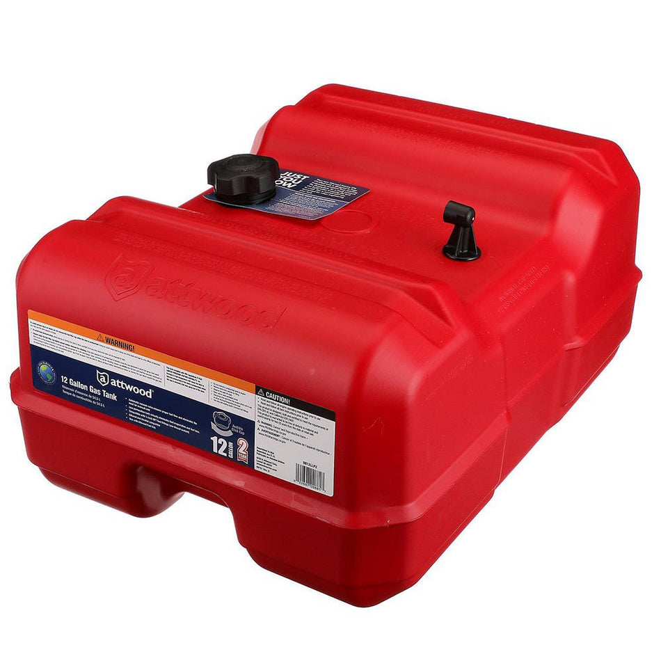 Attwood Portable Low Profile Fuel Tank - 12 Gallon w/o Gauge - Get Tight Gear