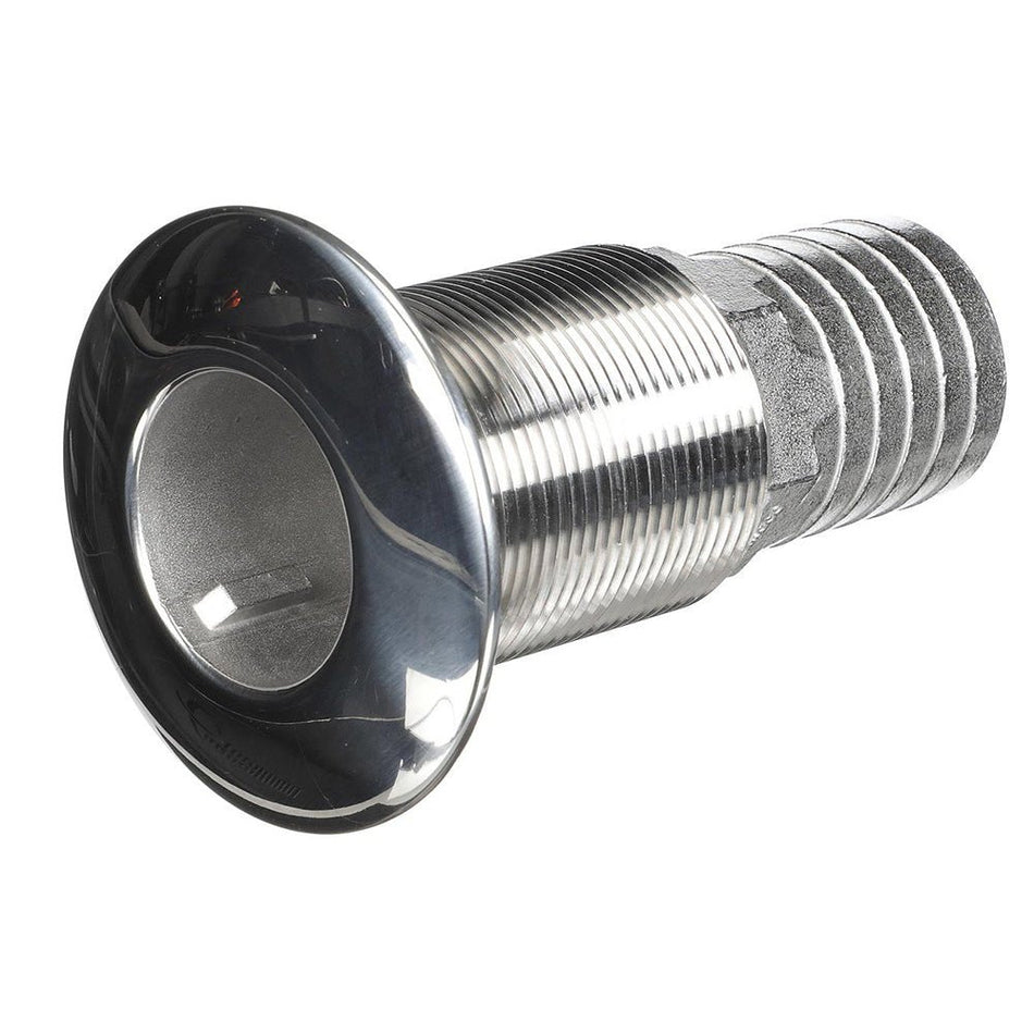 Attwood Stainless Steel Thru - Hull Standard Straight Barbed - 1 - 1/2" Inner Diameter - Get Tight Gear