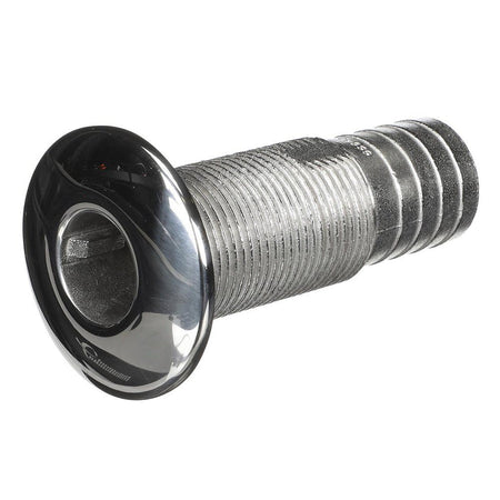 Attwood Stainless Steel Thru - Hull Standard Straight Barbed - 1 - 1/4" Inner Diameter - Get Tight Gear