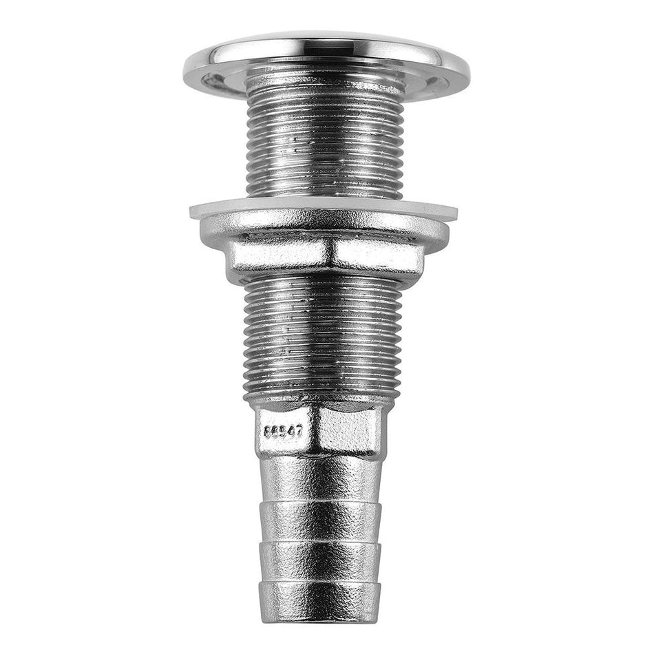 Attwood Stainless Steel Thru - Hull Standard Straight Barbed - 3/4" Inner Diameter - Get Tight Gear