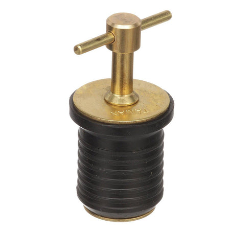 Attwood T - Handle Brass Drain Plug - 1" Diameter - Get Tight Gear
