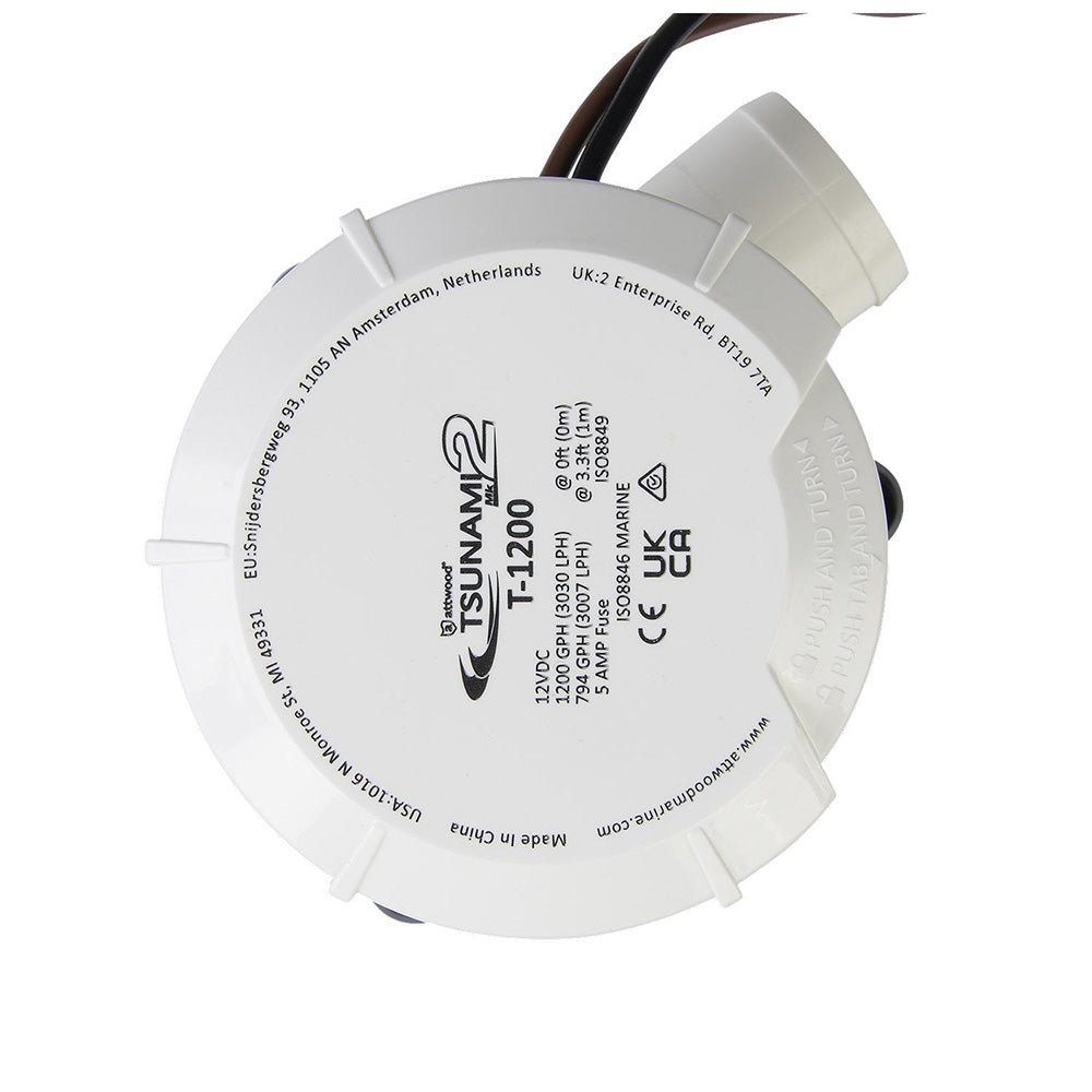 Attwood Tsunami MK2 Manual Bilge Pump - T1200 - 1200 GPH & 12V - Get Tight Gear