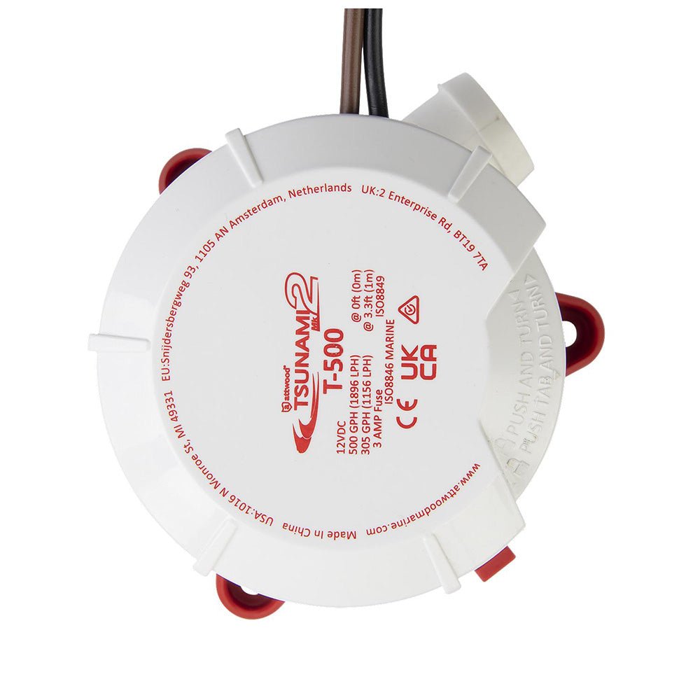 Attwood Tsunami MK2 Manual Bilge Pump - T500 - 500 GPH & 12V - Get Tight Gear