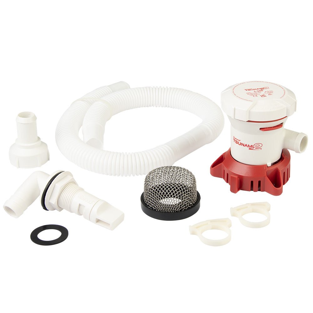 Attwood Tsunami MK2 T500 Manual Bilge Pump w/Installation Kit - 500 GPH & 12V - Get Tight Gear